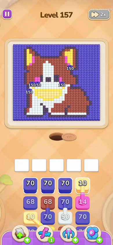 Starting board of Colony Flow Level 157