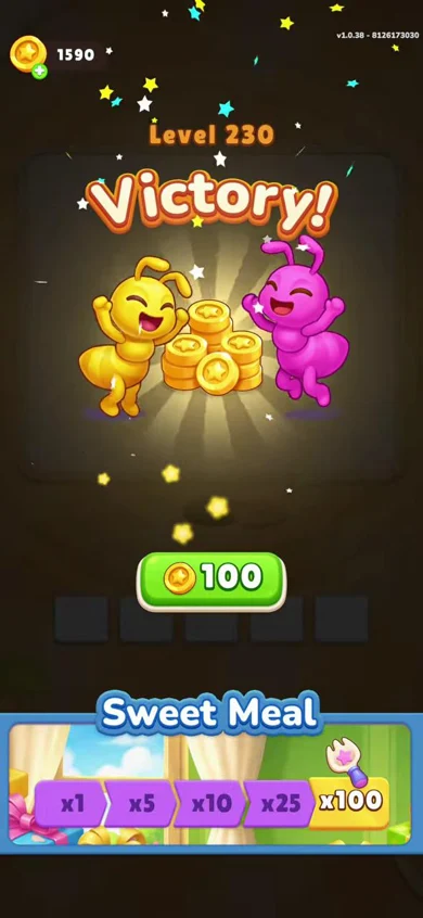 Cleared board or victory screen at the end of the credited Level 230 recording