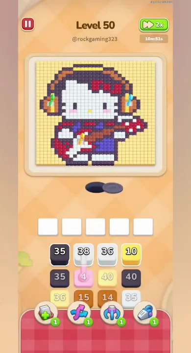 Starting board of Colony Flow Level 50