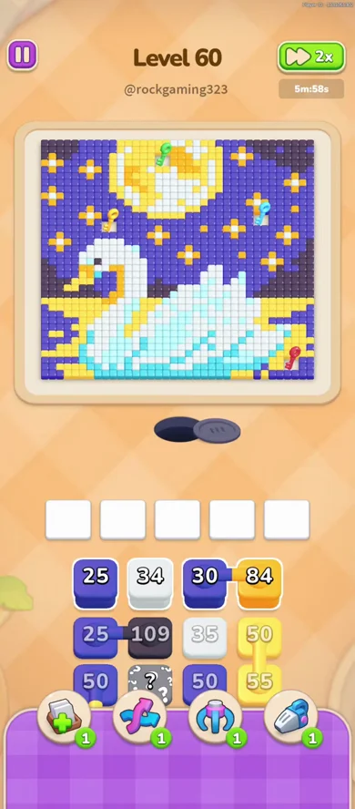 Starting board of Colony Flow Level 60
