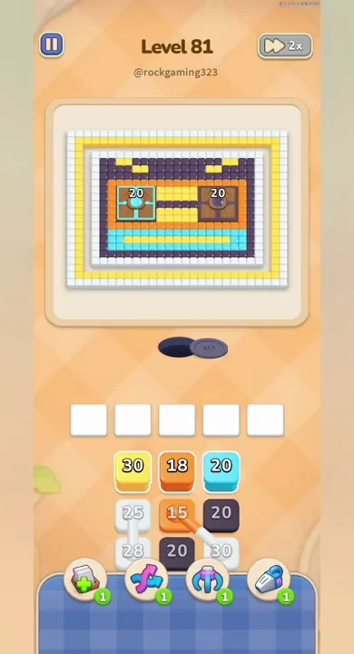 Starting board of Colony Flow Level 81